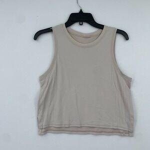 Lululemon‎ Train To Be Tank Womens Perforated Crop Top Size 2 Light Pink Pilates